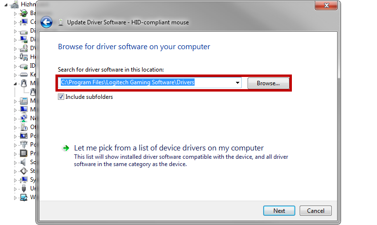 hid compliant mouse driver windows 10 update
